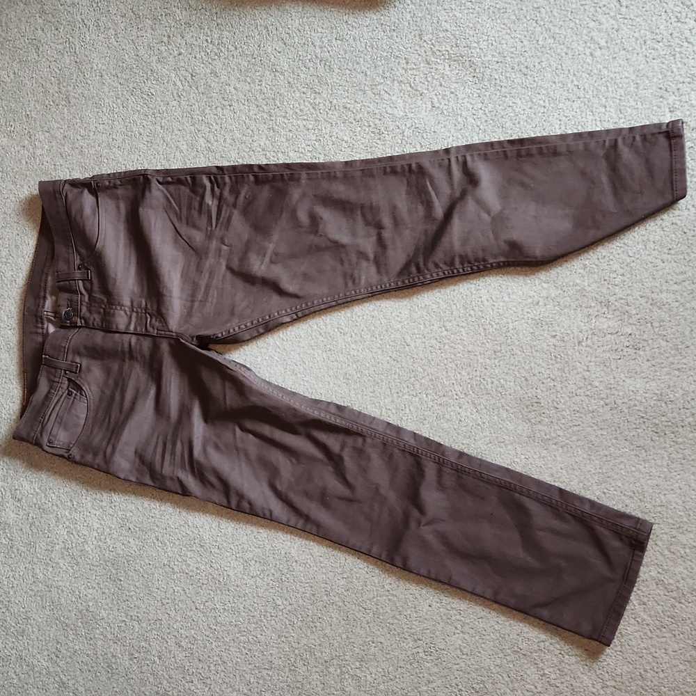 Mens dark khaki brown pants 36 x 30